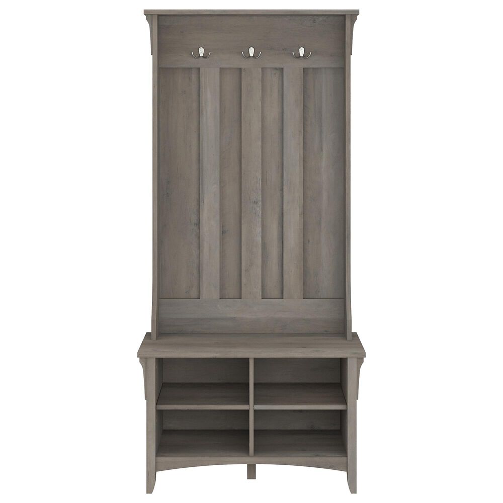 Bush Salinas Hall Tree with Storage Bench in Driftwood Gray Nebraska