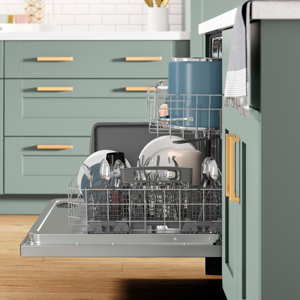 Whirlpool 24" Built-In Dishwasher with AI Intelligent Wash and Tall Top Rack in Fingerprint Resistant Stainless Steel, , large