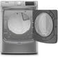 Maytag 7.3 Cu. Ft. Electric Dryer with 12 Dry Cycles and 15.5" Laundry Pedestal with Chrome Handle and Storage Drawer in Metallic Slate, , large