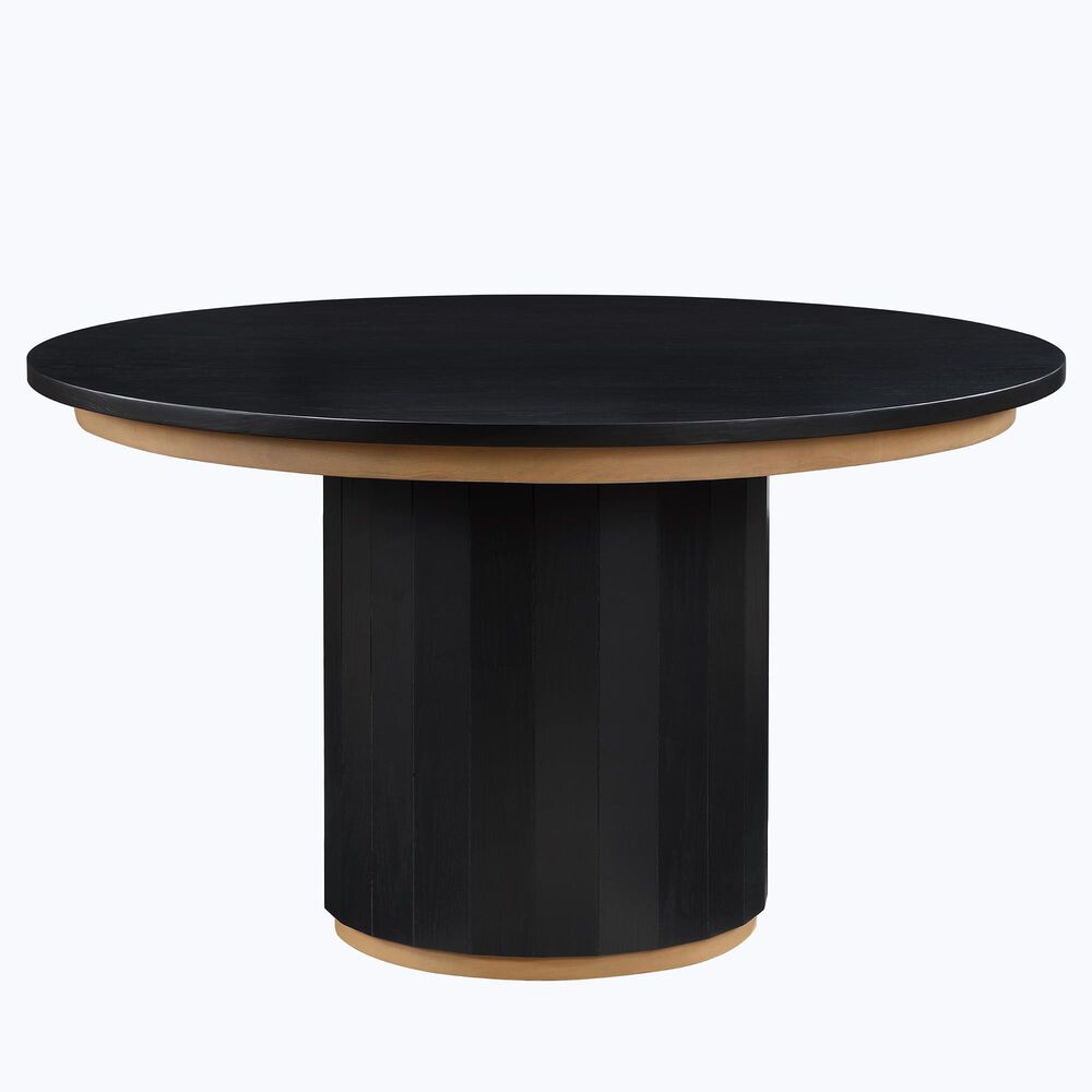 Steve Silver Magnolia Pedestal Dining Table in Black, , large