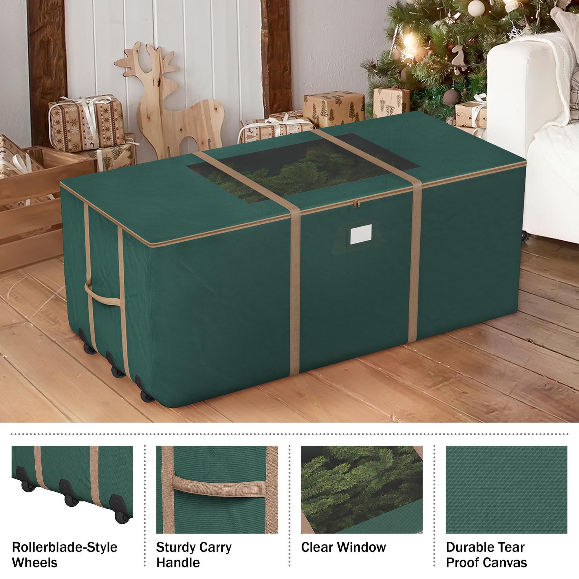 Christmas tree storage tote with wheels online
