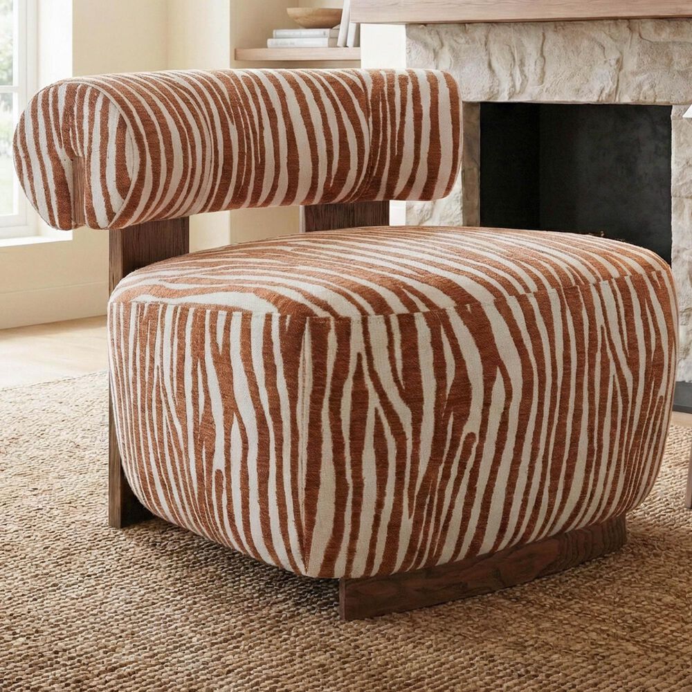 Furniture of America Orynt Accent Chair in Rustic Orange, , large