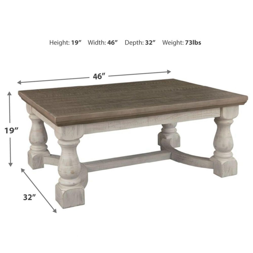 Ashley Havalance Rectangular Cocktail Table in Gray and White, , large