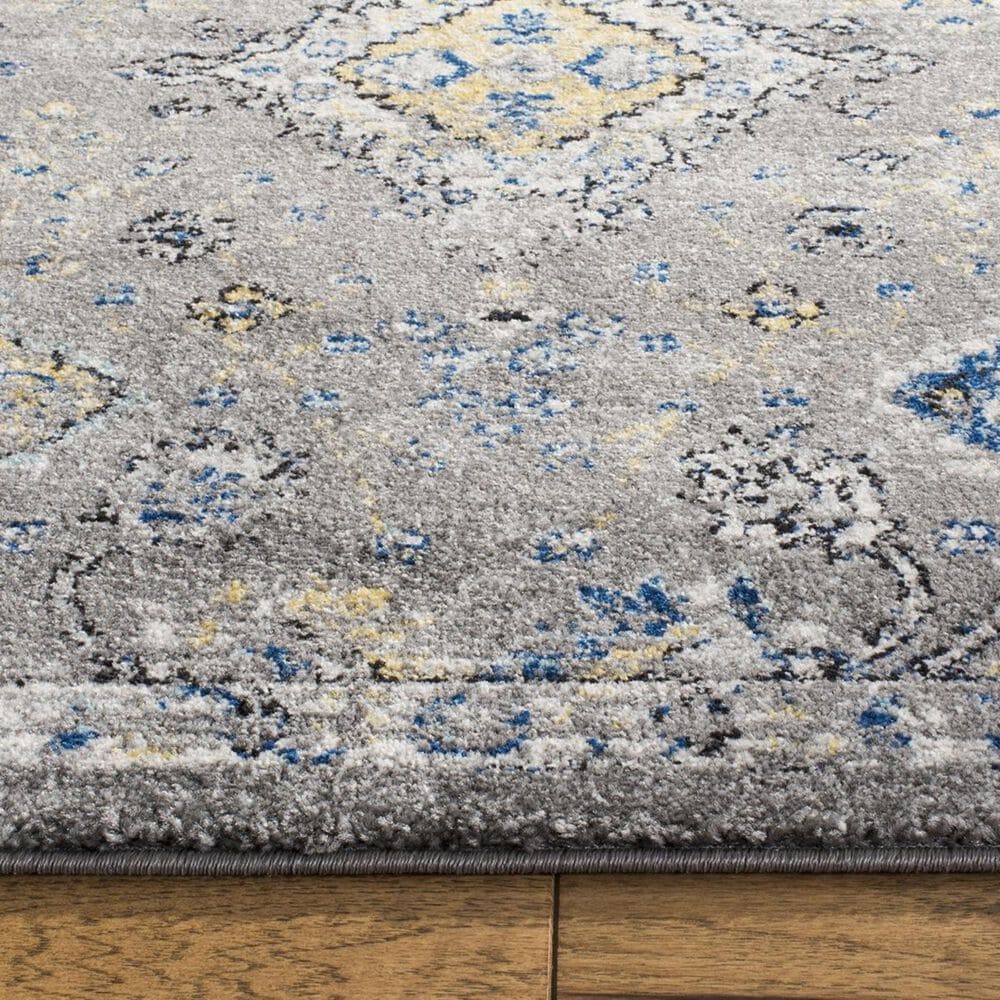 Safavieh Evoke EVK224G-5 5&#39;1&quot; x 7&#39;6&quot; Dark Grey/Yellow Area Rug, , large