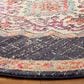 Safavieh Monaco MNC254Z 5" Round Black and Blue Area Rug, , large