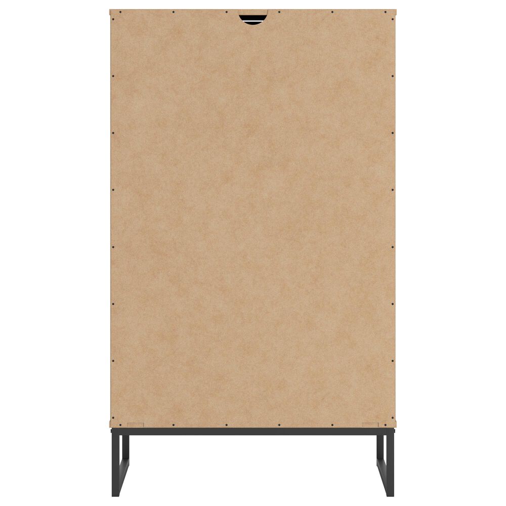 Ashley Deanlow 5-Drawer Chest in Honey Brown and Dark Pewter, , large