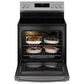 GE Appliances 30" Freestanding Electric Range with Self-Clean in Stainless Steel and Black, , large