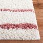 Safavieh Venus Shag VNS603V 5"3" x 7"6" Ivory and Pink Area Rug, , large