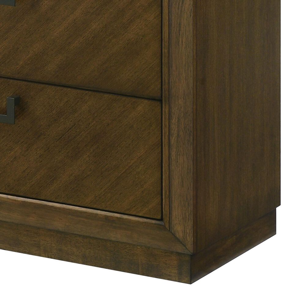 Crown Mark Lakecrest 5 Drawer Chest in Brown, , large