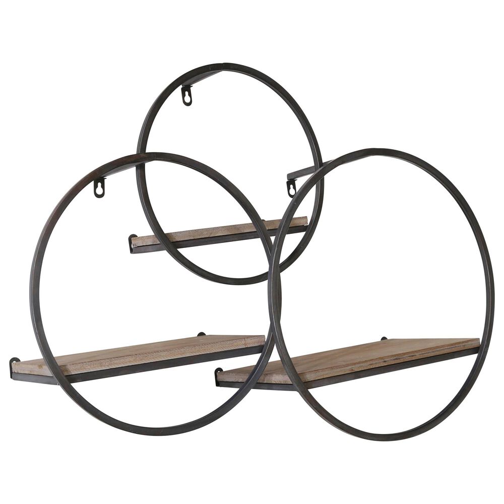 Sagebrook Home 3-Piece Wall Shelf Set in Brown, , large