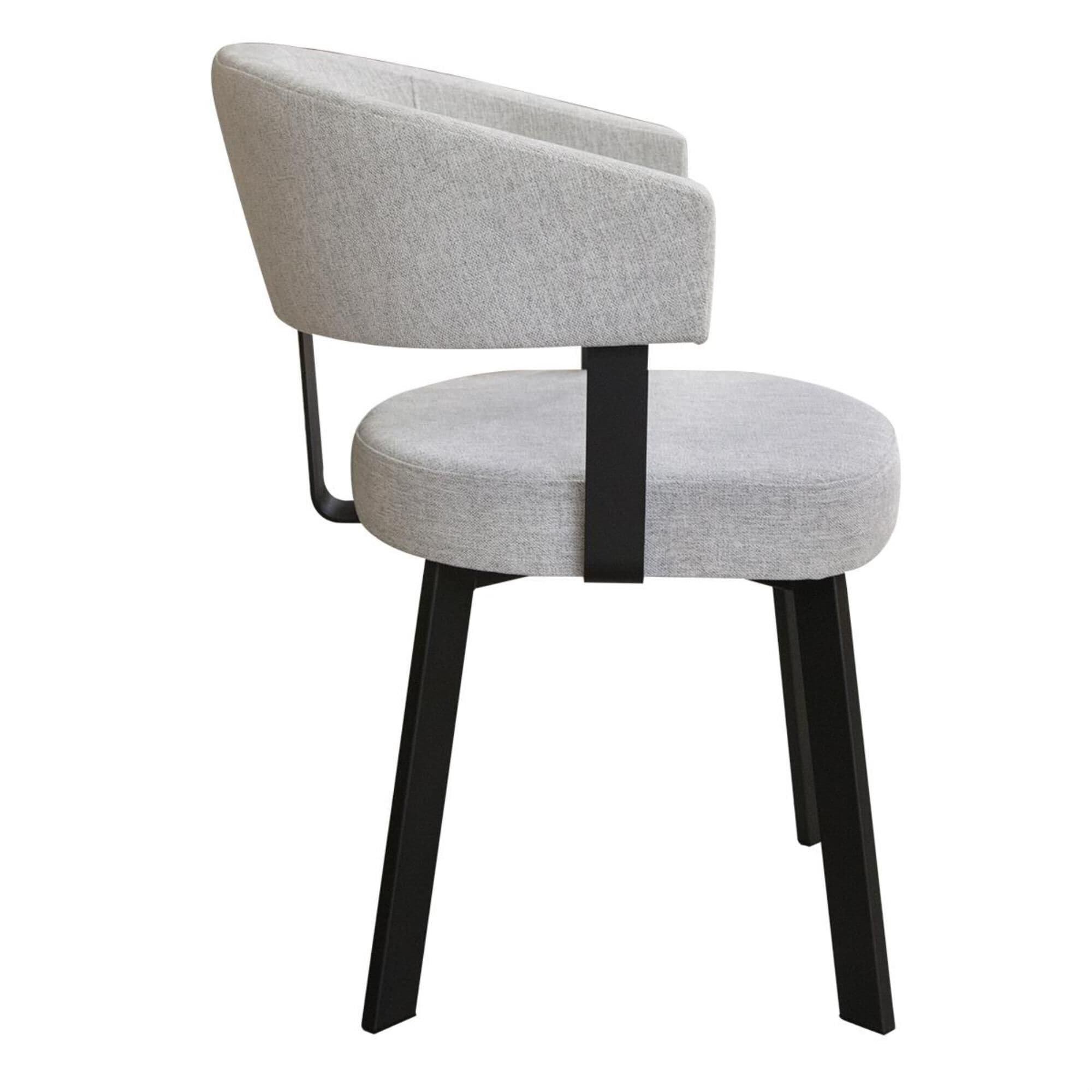 Black barrel deals dining chair