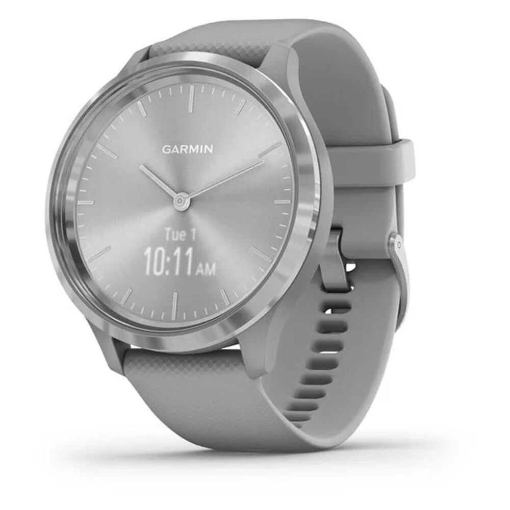 Garmin Vivomove 3 Hybrid Smartwatch with Powder Gray Case in Silver, , large