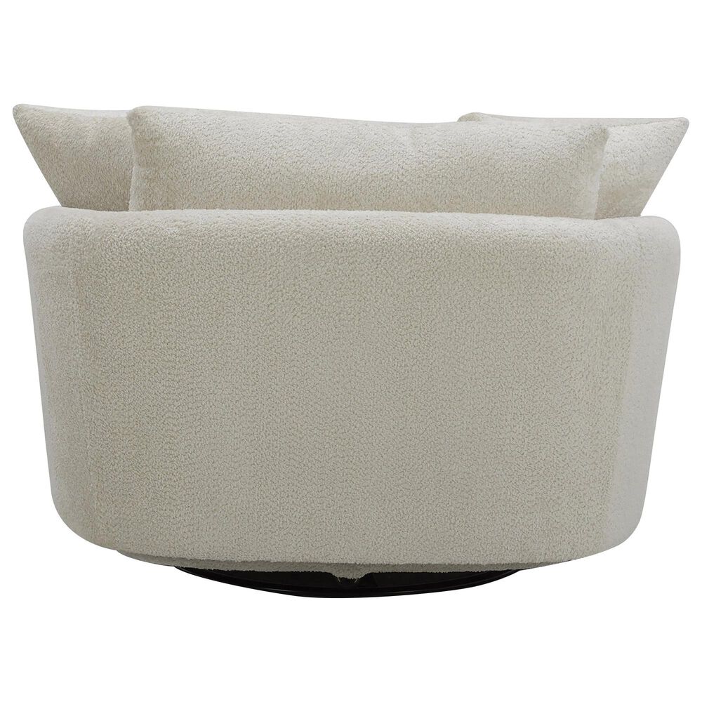 Simeon Collection Boomer Oversized Swivel Accent Chair in Utopia Sand, , large