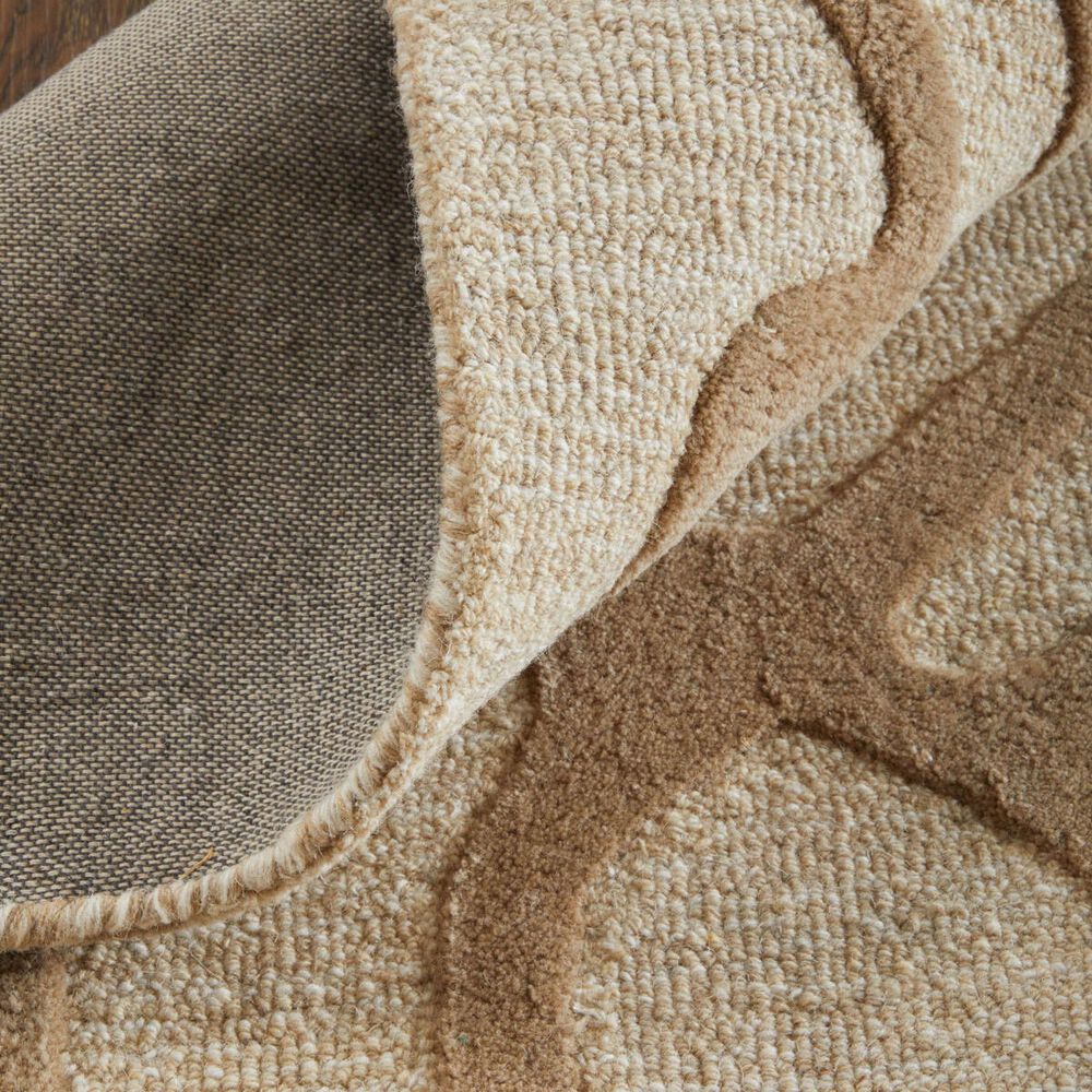 Feizy Kimball Ivory, Brown and Tan 3&#39;6&quot; x 5&#39;6&quot; Area Rug, , large