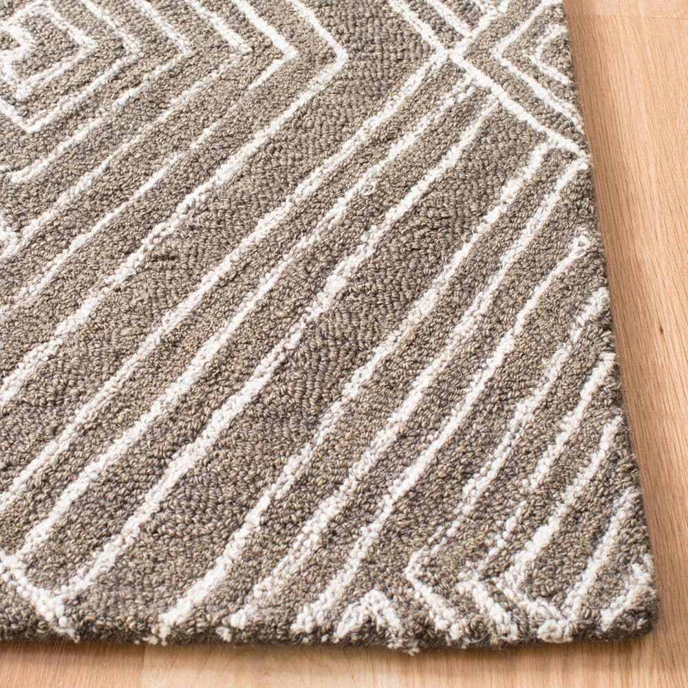 Safavieh Micro-Loop 2&#39;3&quot; x 7&#39; Dark Grey and Ivory Runner, , large