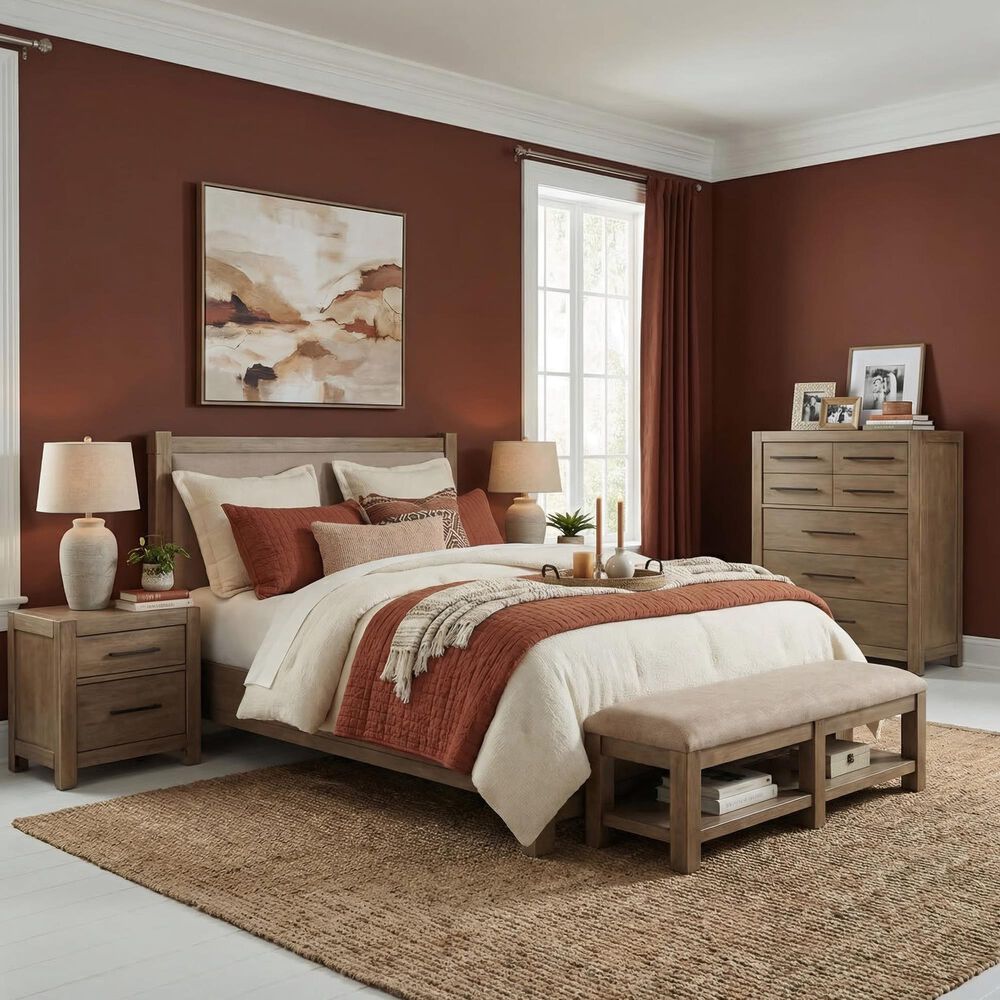 Urban Home 7 Drawer Contemporary Chest in Brown, , large