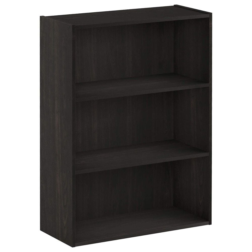 HOMLUX 3-Tier Open Shelf Bookcase in Espresso, , large