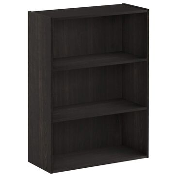 Homlux 3-Tier Open Shelf Bookcase in Espresso, , large