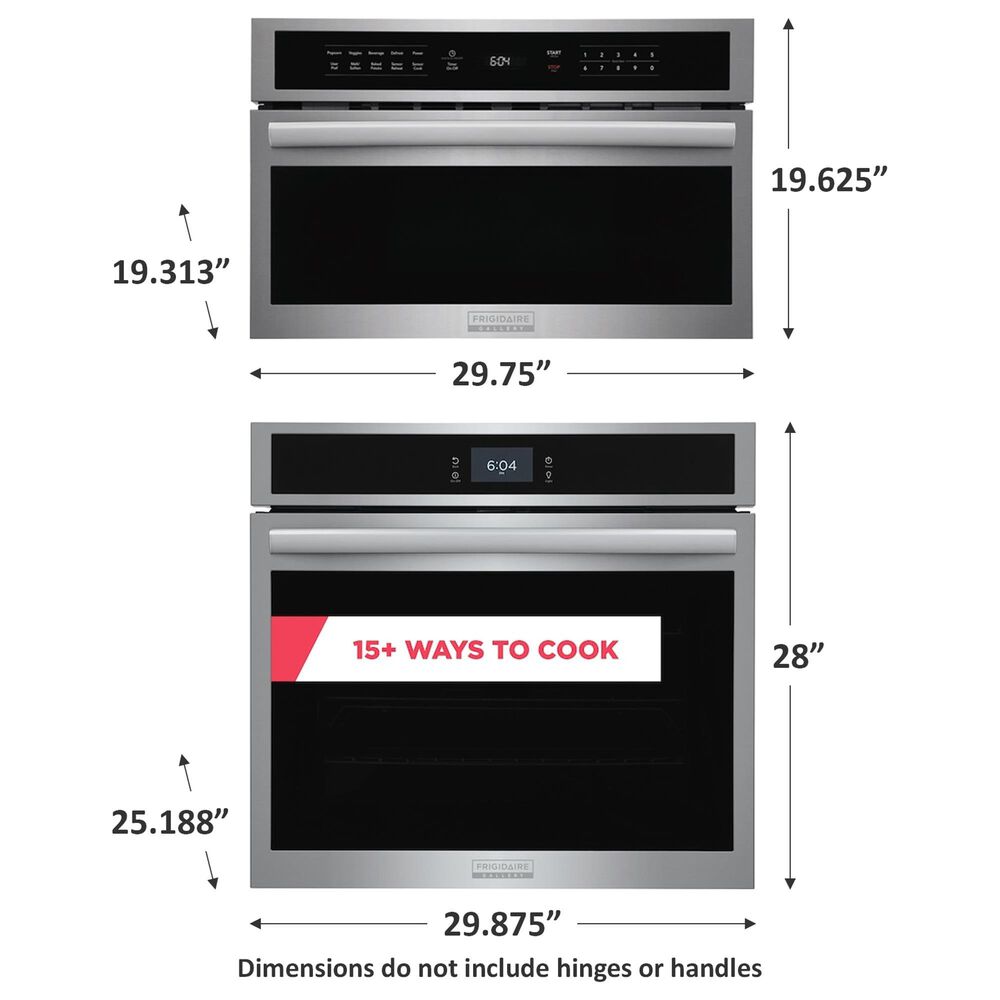 Frigidaire Gallery 30&quot; Single Electric Wall Oven and Built-In Microwave Oven in Stainless Steel, , large