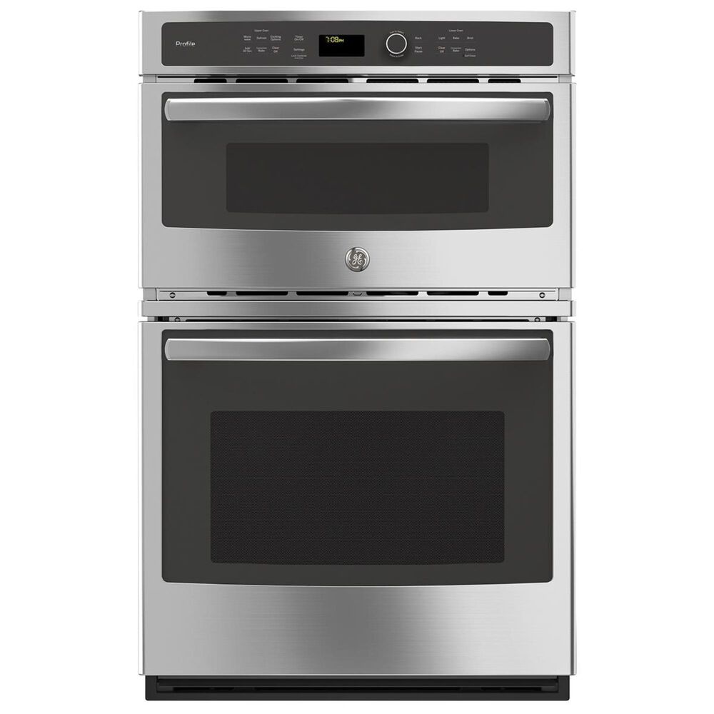 GE Profile 27" Built-In Combination Convection Microwave and Convection Wall Oven in Stainless Steel, , large