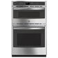 GE Profile 27" Built-In Combination Convection Microwave and Convection Wall Oven in Stainless Steel, , large