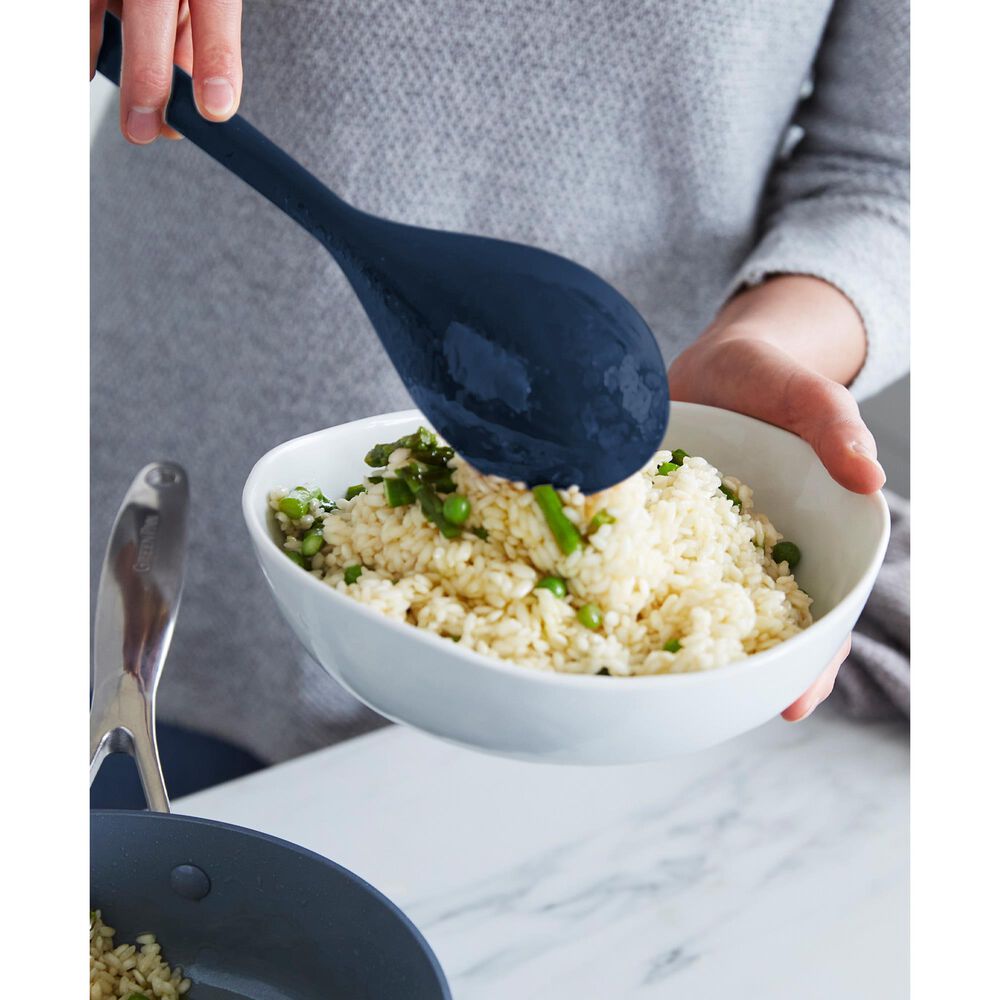 Green Pan Platinum Silicone 7-Piece Utensil Set with Crock in Oxford Blue, , large