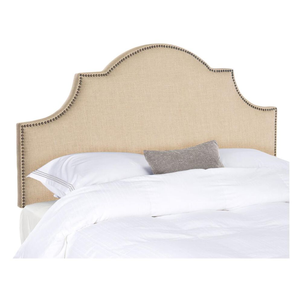 Safavieh Hallmar Full Headboard with Brass Nail Head in Hemp, , large