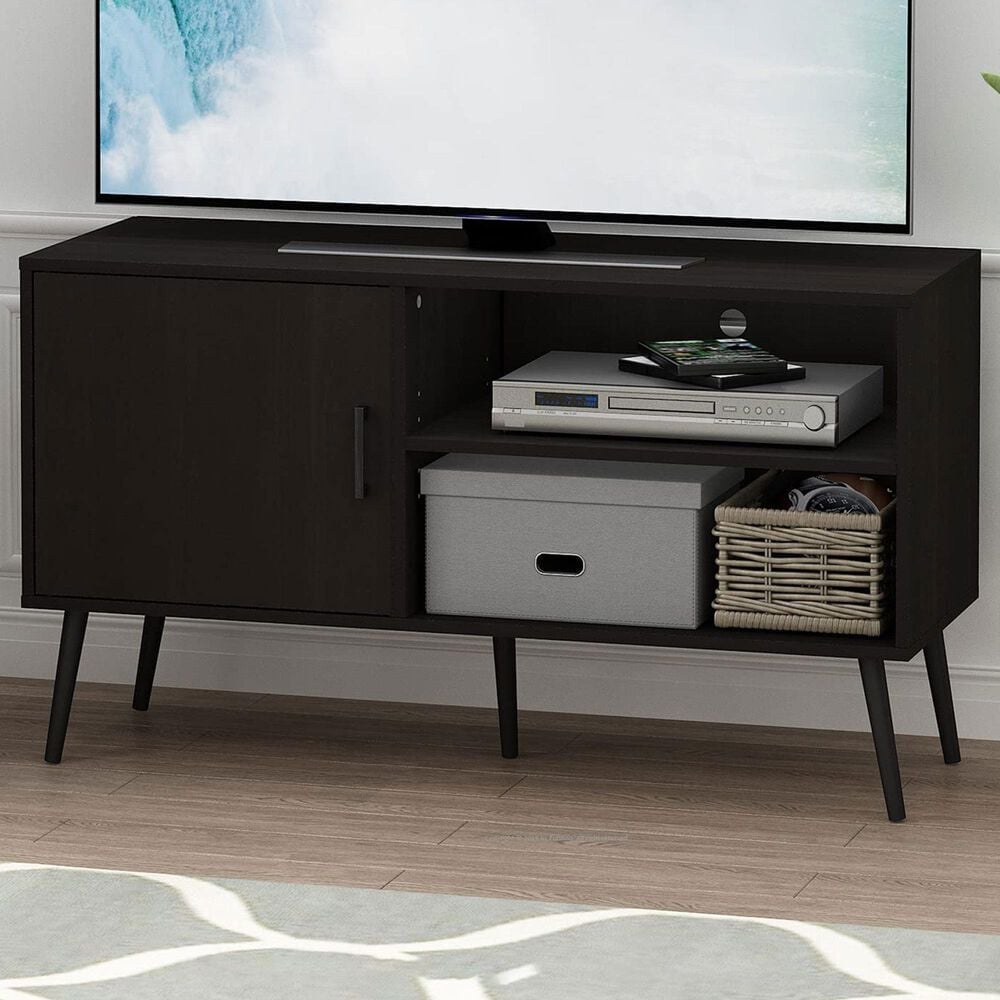 HOMLUX 43.3" TV Stand with 1-Door in Espresso, , large