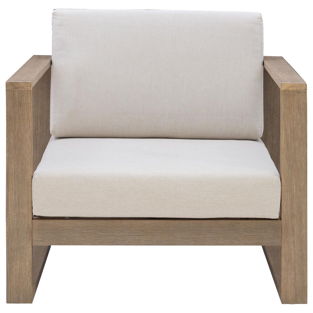 Linon Home Decor Silas Patio Arm Chair in Beige, , large