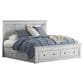 Ashley Makidern 4 Piece King Storage Bedroom Set with Six Drawers in Whitewash, , large