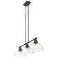 Golden Lighting Duncan 3-Light Pendant with Clear Shade in Rubbed Bronze, , large