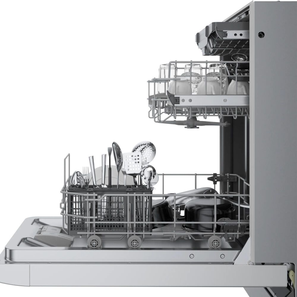 Bosch 300 Series 18" Built-In Smart Dishwasher with 5 Wash Cycles in White, , large