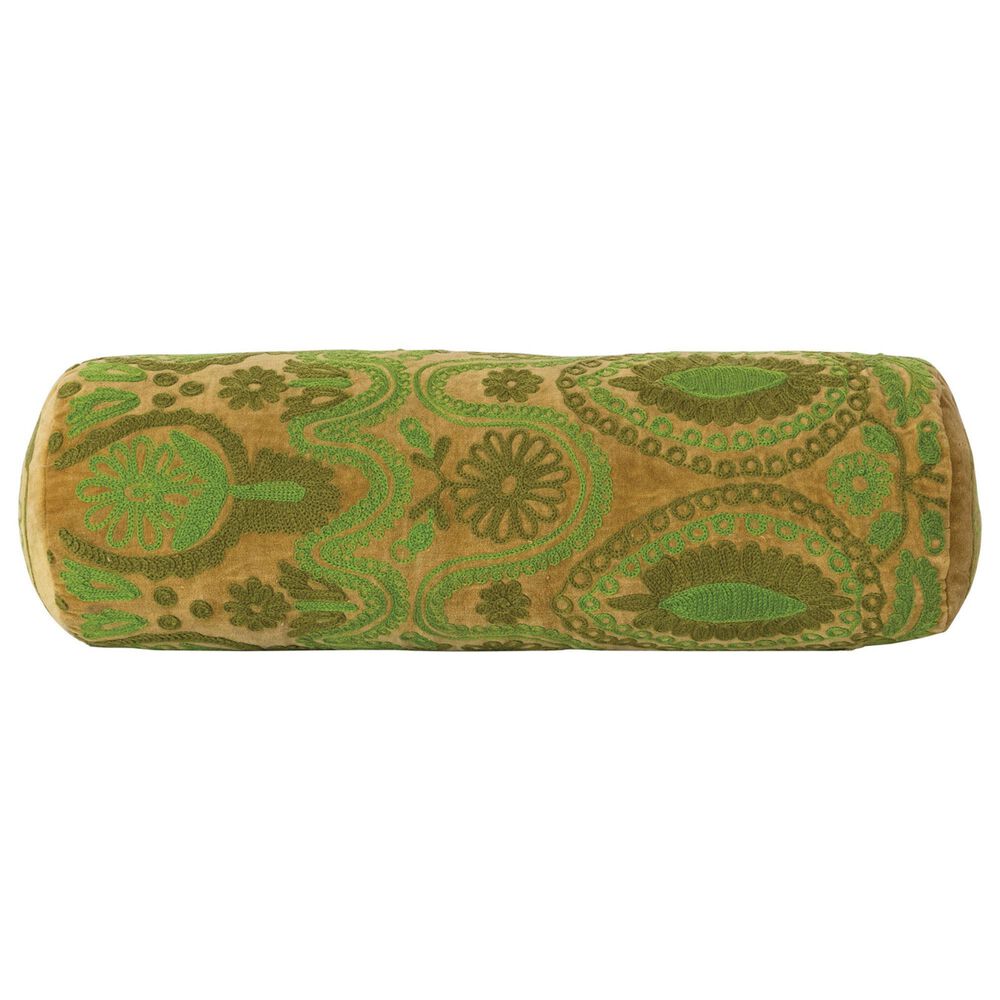 Teak Interiors Botanist 21" x 7" Bolster Throw Pillows in Green, , large