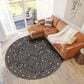 Dalyn Rug Company Hatay HY5 8" Round Black Area Rug, , large