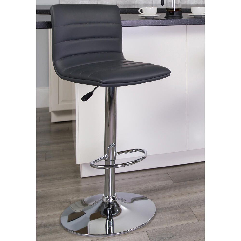Flash Furniture Adjustable Barstool in Gray, , large