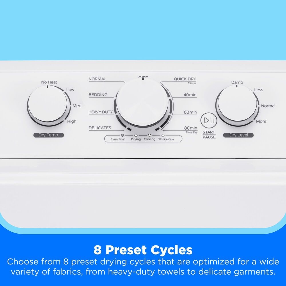 Midea 7 Cu. Ft. Front Load Electric Dryer in White, , large