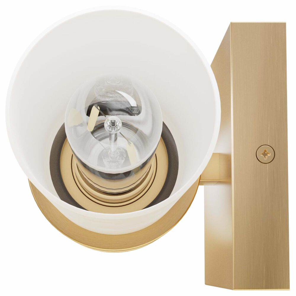 Hunter Lenlock 16&quot; 2-Light Vanity with Cased White Shade in Alturas Gold, , large