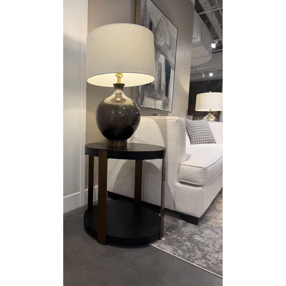Riverside Furniture Mill River End Table in Black Onyx and Bronze, , large