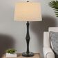 Cal Lighting Salter Cohoes Table Lamp in Matte Black and Antique Brass, , large
