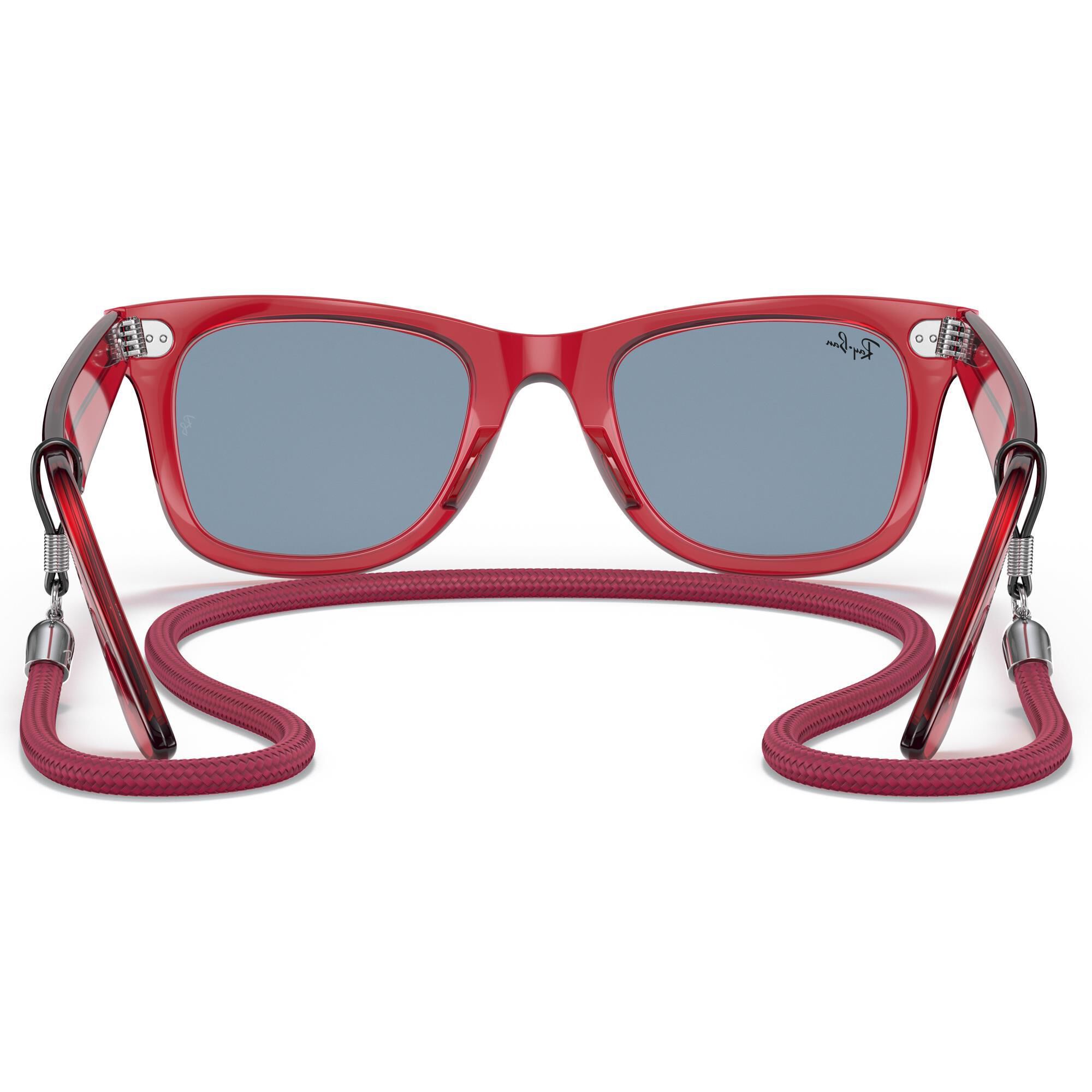 Ray Ban Original Wayfarer Colorblock Sunglass with Blue Lenses in