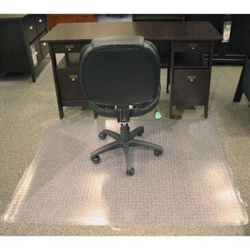 E.S. Robbins 46" x 60" Chair Mat for Carpeted Floors in Clear, , large