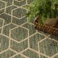 Nourison Horizon HOZ01 Green 10" x 14" Indoor/Outdoor Area Rug, , large
