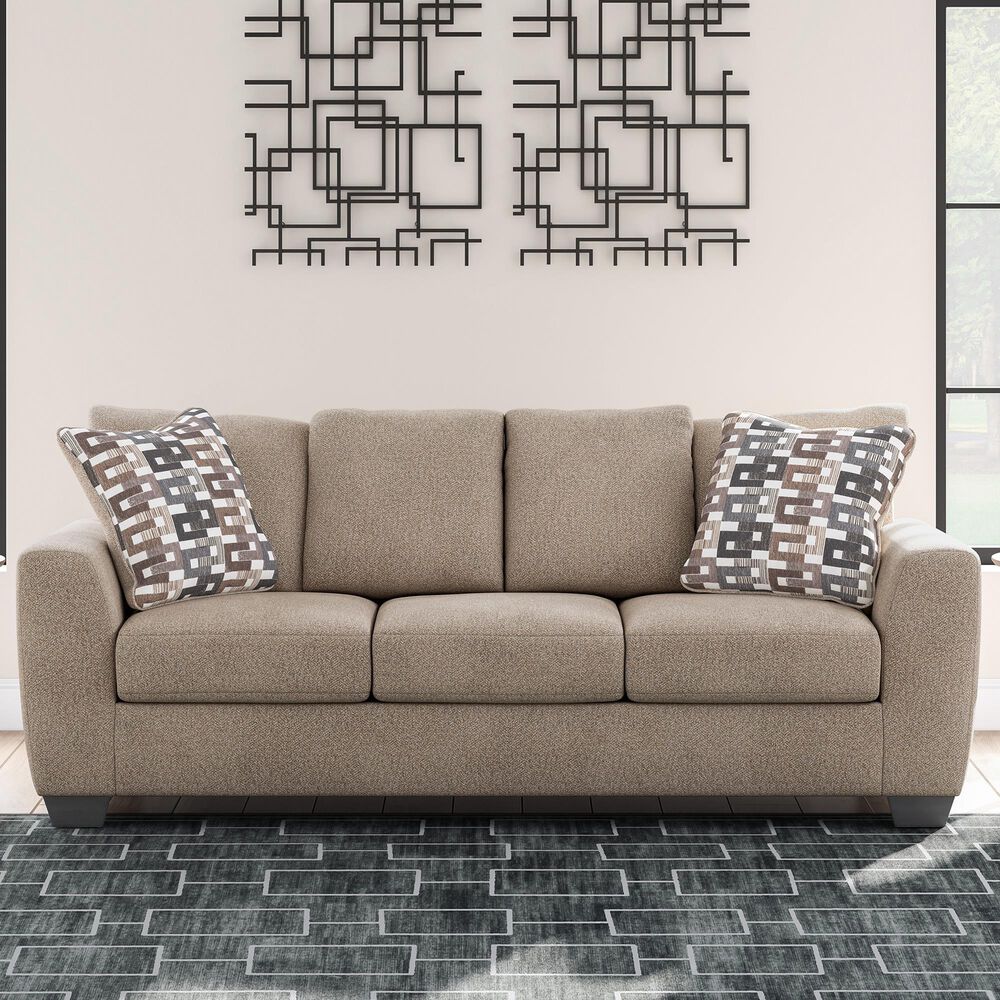 Ashley Triston-Peaks Stationary Sofa in Suede, , large