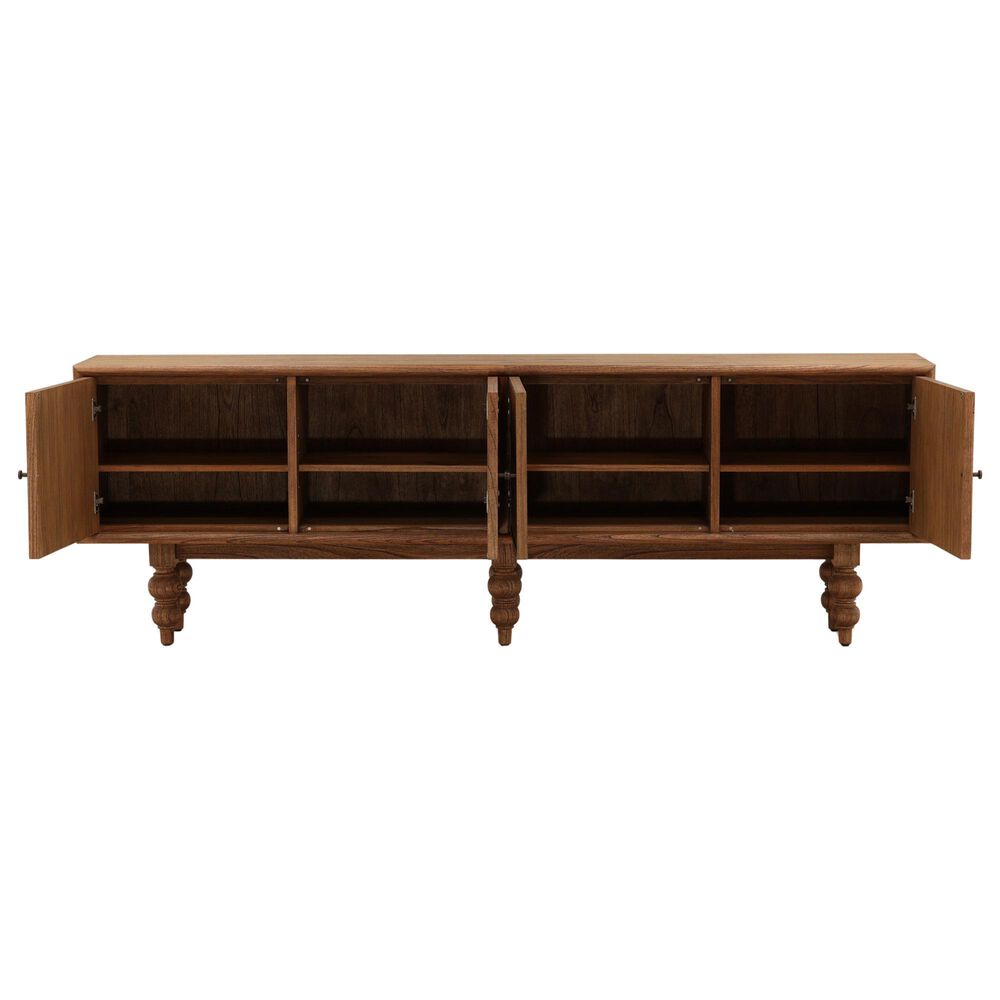 Blue Sun Designs Campbell 4-Door Sideboard in Medium Brown, , large