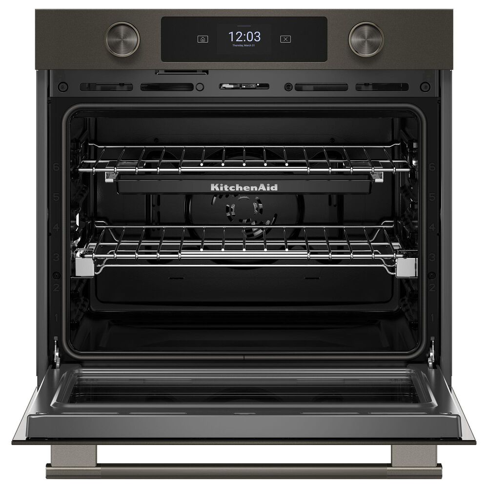 KitchenAid 2-Piece Kitchen Package with Black Ore 30" Smart Single Wall Oven and Stainless Steel 30" Gas Cooktop, , large