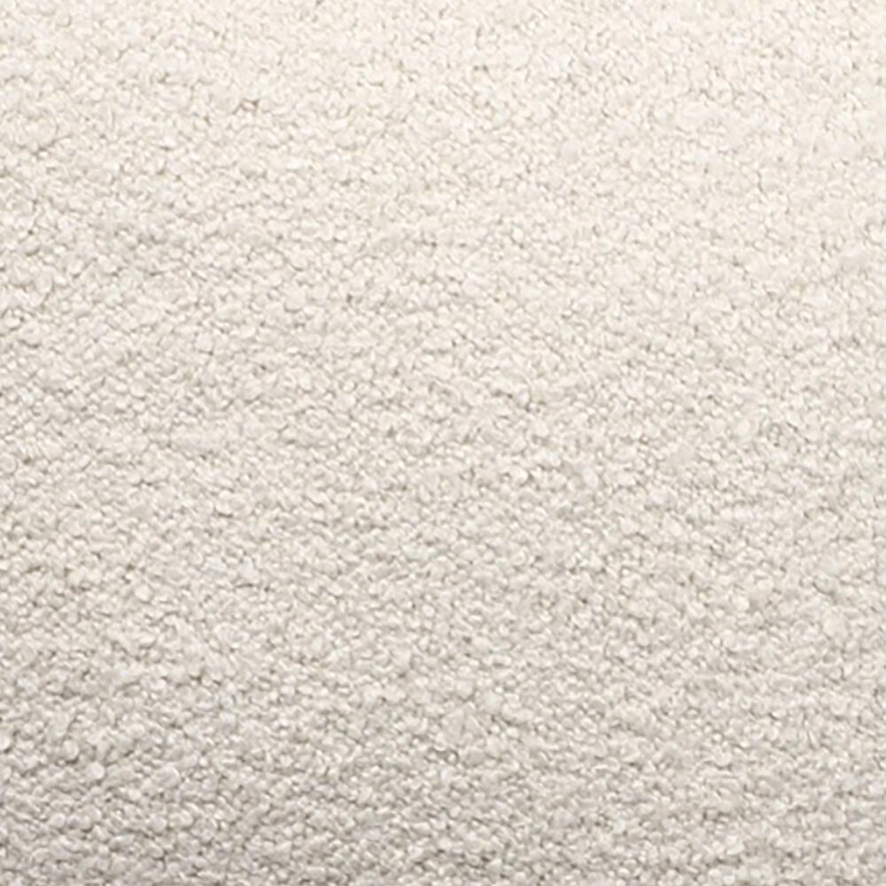 L.R. Home Boucle Ottoman in Ivory, , large