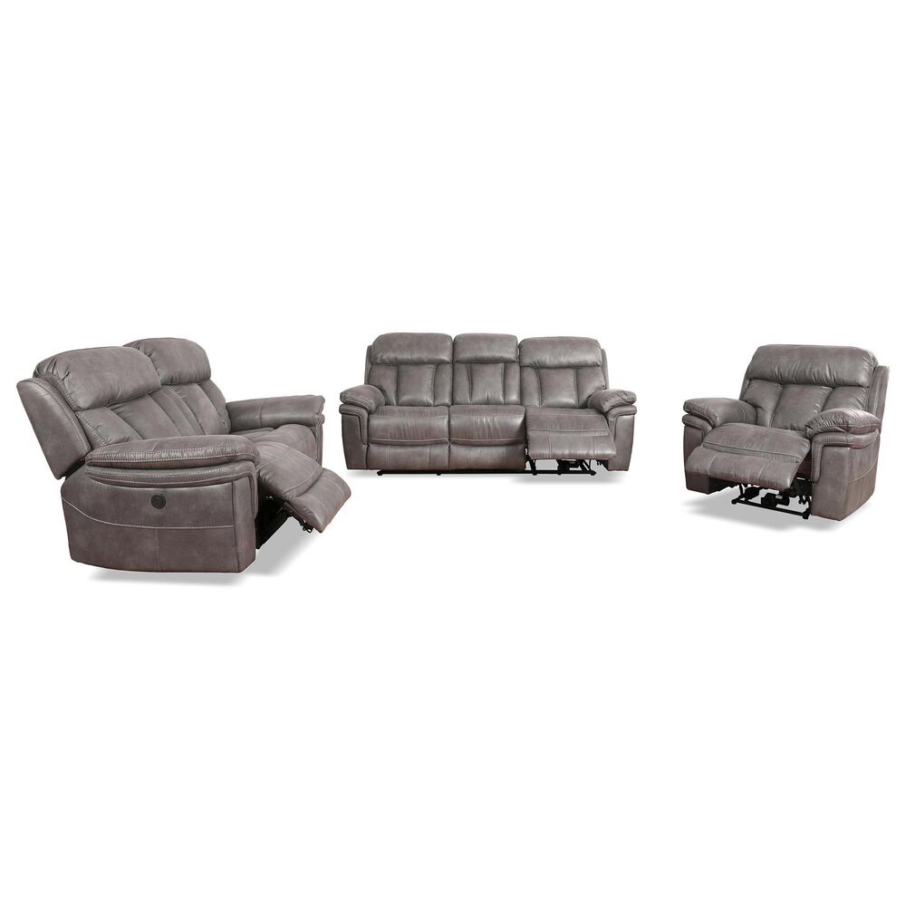 Blue River Estelle 3-Piece Power Reclining Living Room Set in Gunmetal, , large