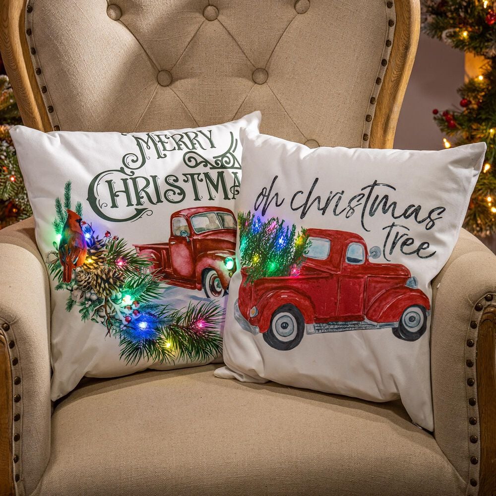 The Gerson Company 16&quot; Lighted Pillow in White &#40;Set of 2&#41;, , large