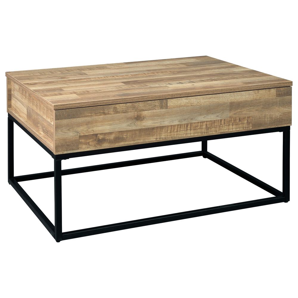 Ashley Gerdanet Lift Top Coffee Table in Natural, , large
