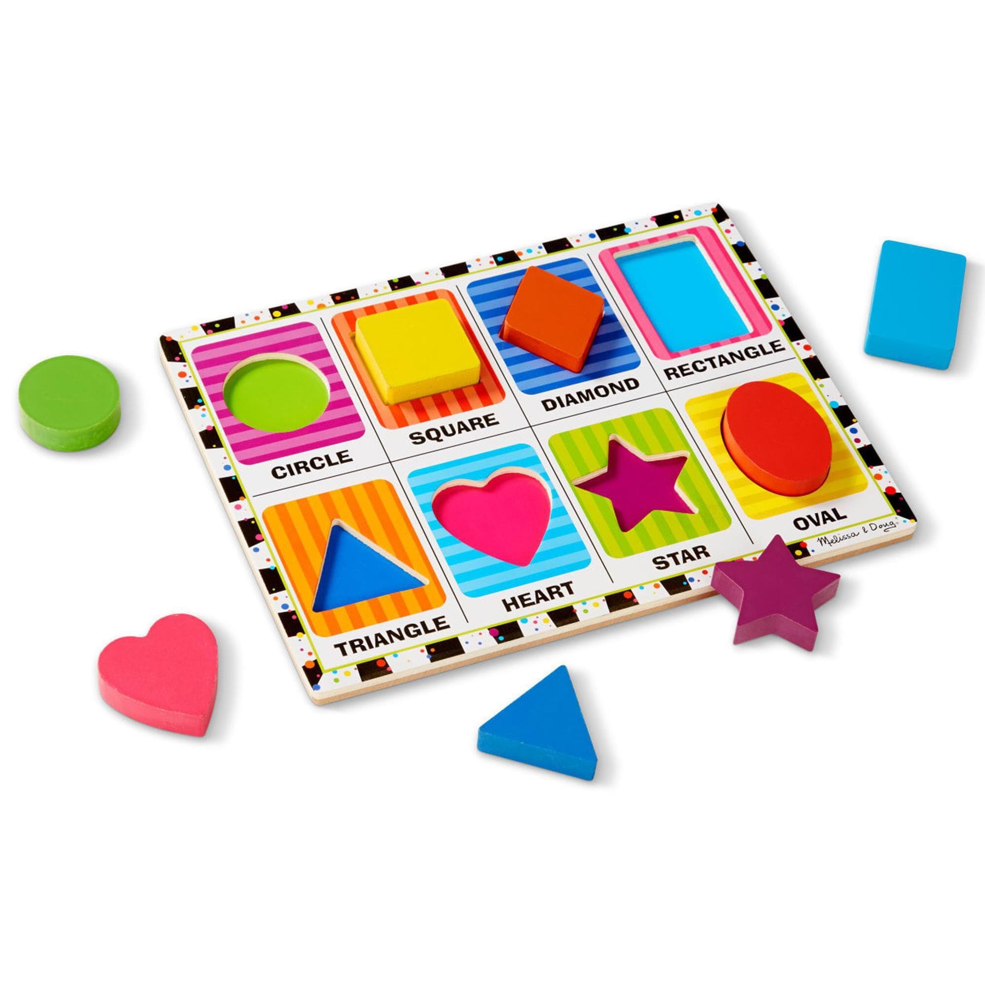 Melissa and doug geometric shapes puzzle sales